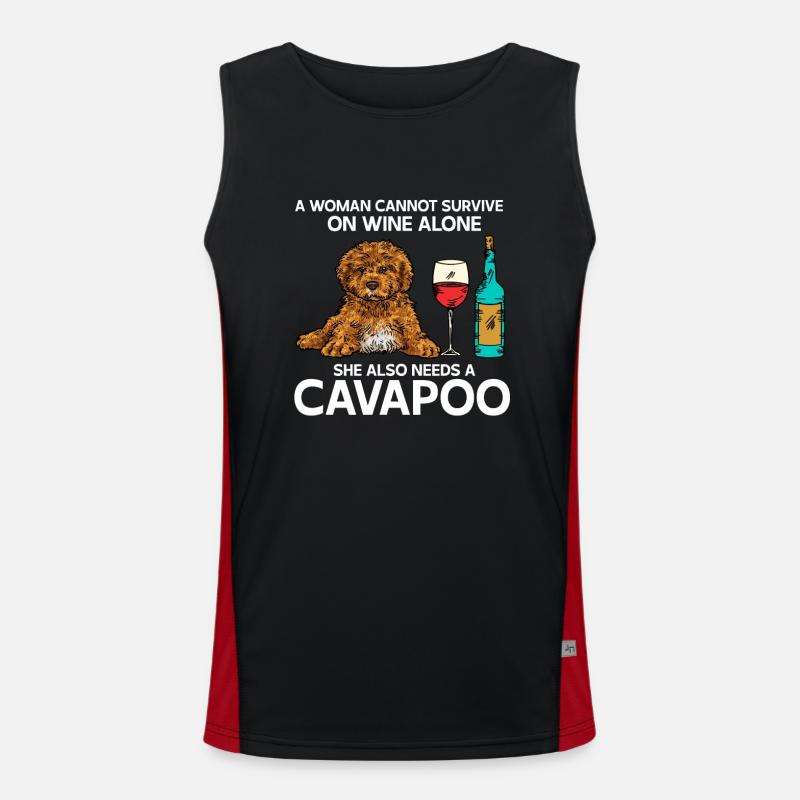 Cavapoo Cavoodle Capoodle Chien Débardeur respirant contrasté Homme 