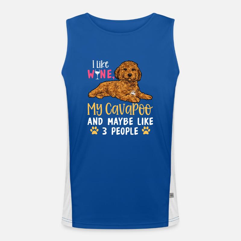Cavapoo Cavoodle Capoodle Hund Funktionelles Kontrast-Tank Top für Männer 