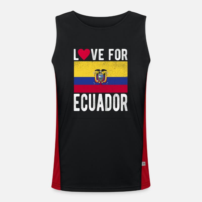 Ecuador Souvenir Funktionelles Kontrast-Tank Top für Männer 