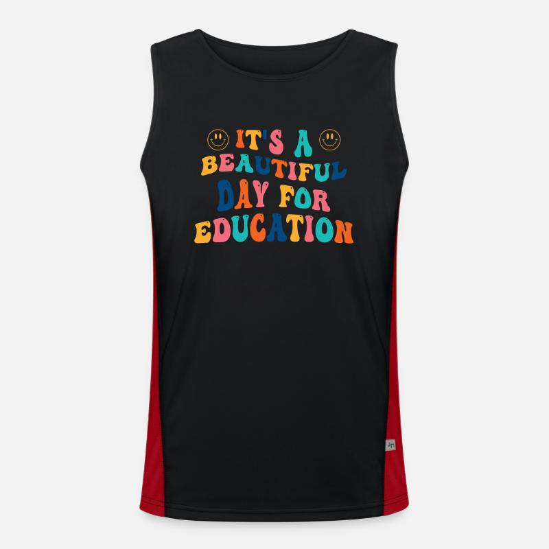 Educational Science Educational Management Slogan Men's Functional Contrast Tank Top 