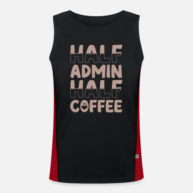 Half admin half coffee Men's Functional Contrast Tank Top 