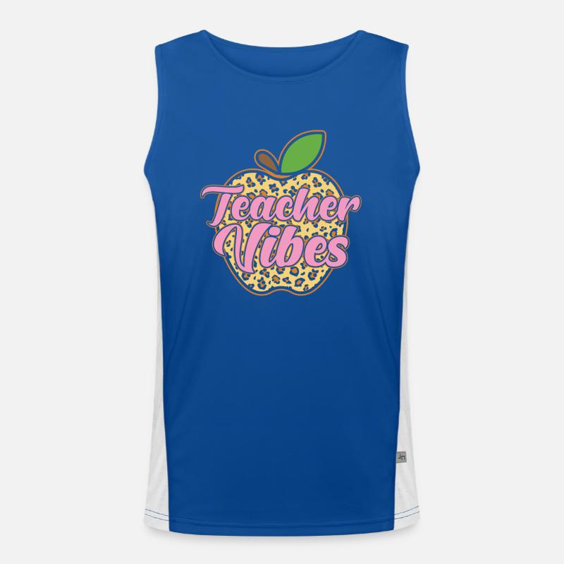 Lehrerin Apfel Geschenk Funktionelles Kontrast-Tank Top für Männer 