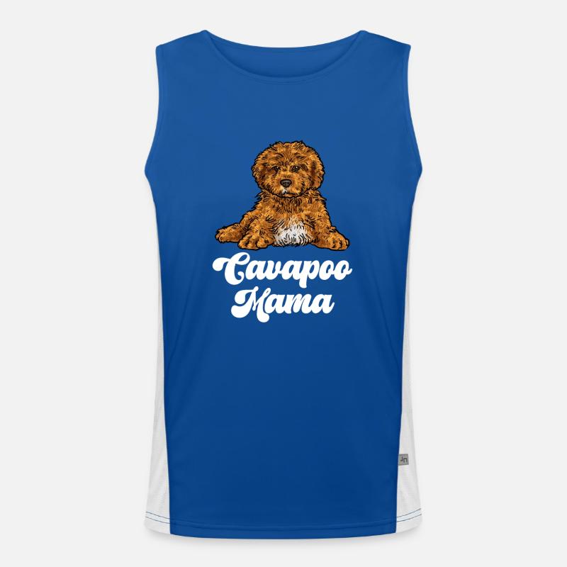 Cavapoo Cavoodle Capoodle Hund Funktionelles Kontrast-Tank Top für Männer 