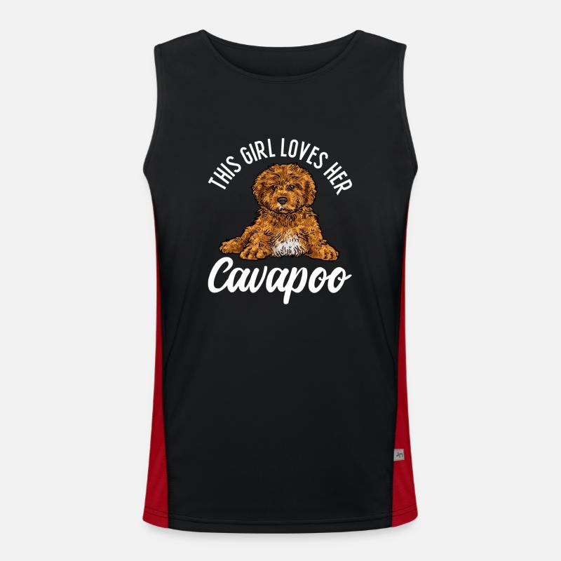 Cavapoo Cavoodle Capoodle Chien Débardeur respirant contrasté Homme 