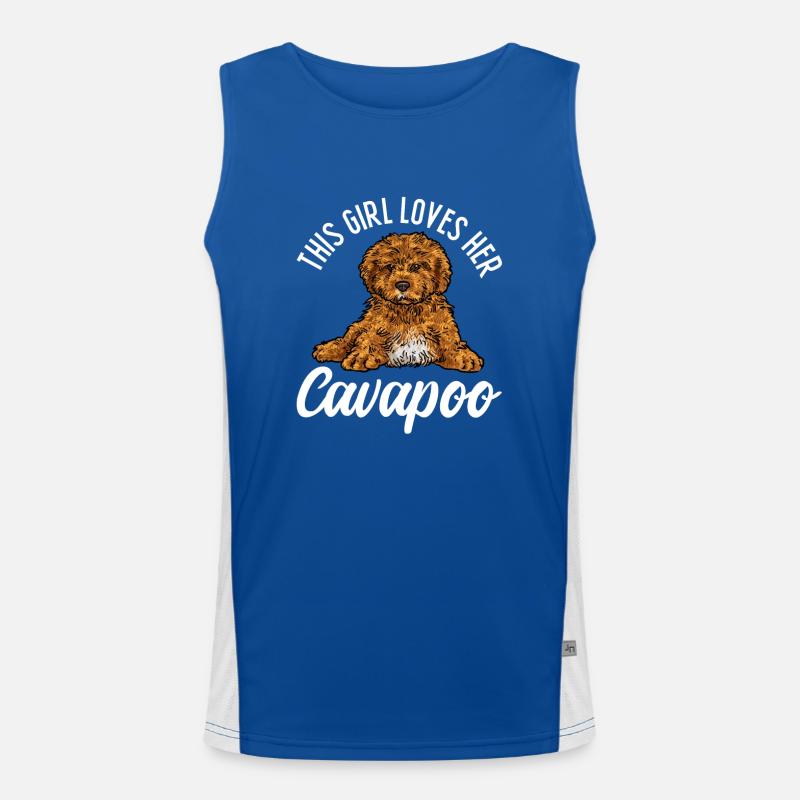 Cavapoo Cavoodle Capoodle Dog Men's Functional Contrast Tank Top 