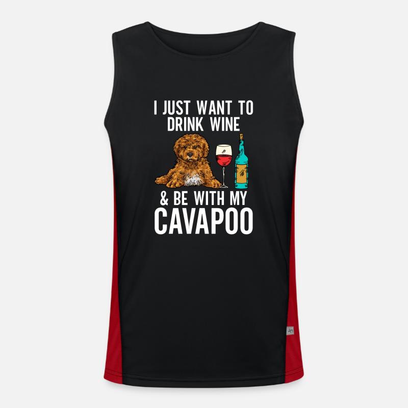 Cavapoo Cavoodle Capoodle Chien Débardeur respirant contrasté Homme 