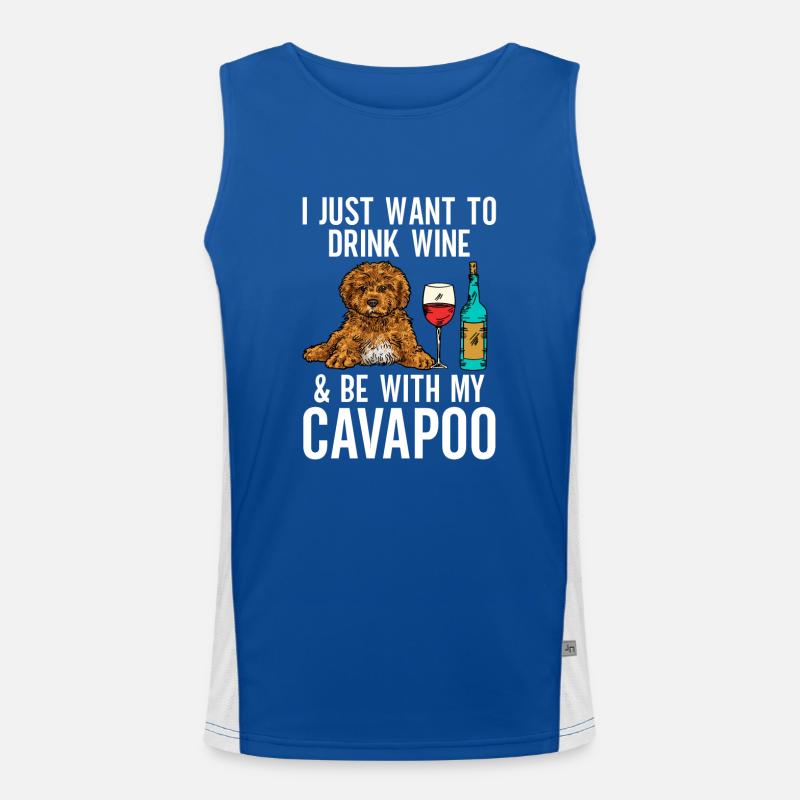 Cavapoo Cavoodle Capoodle Chien Débardeur respirant contrasté Homme 