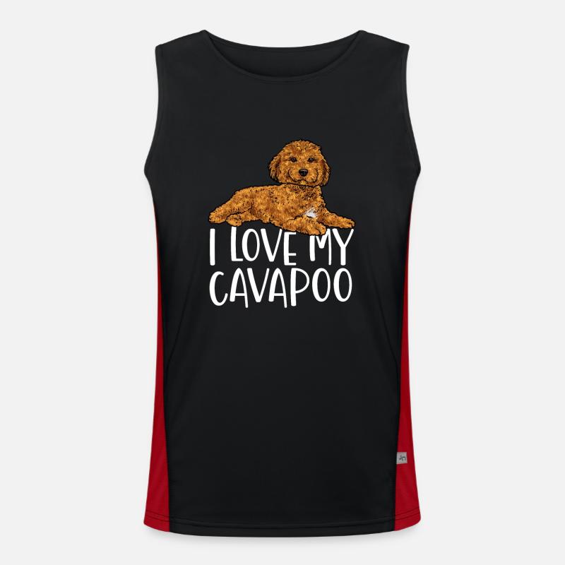 Cavapoo Cavoodle Capoodle Chien Débardeur respirant contrasté Homme 