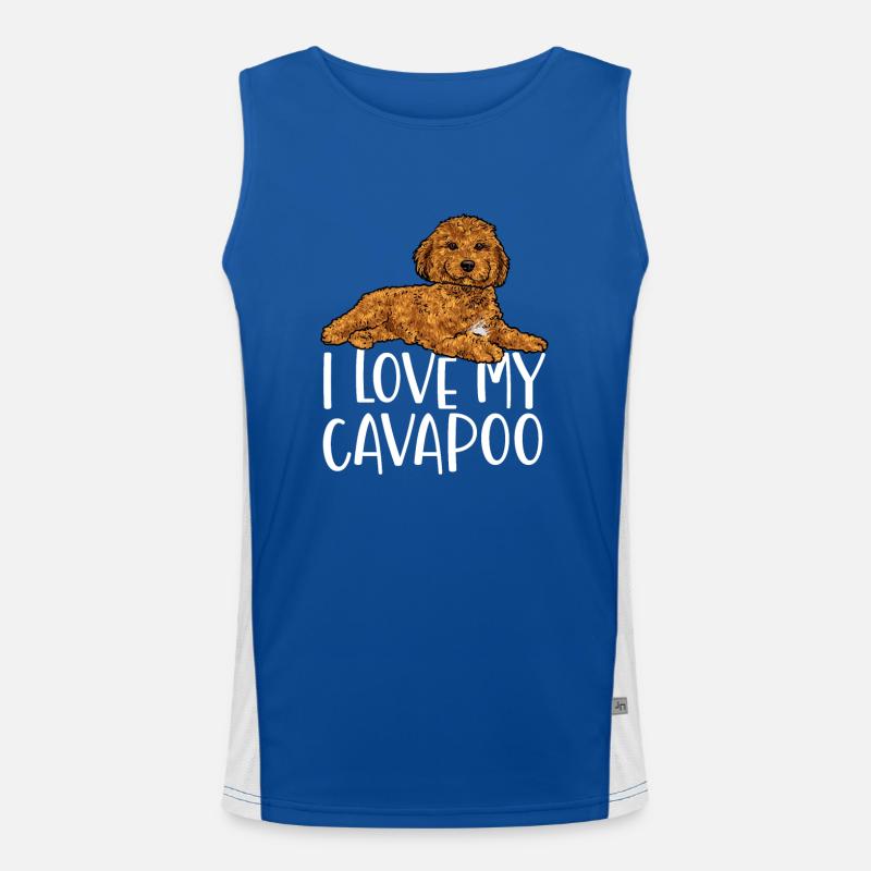 Cavapoo Cavoodle Capoodle Dog Men's Functional Contrast Tank Top 