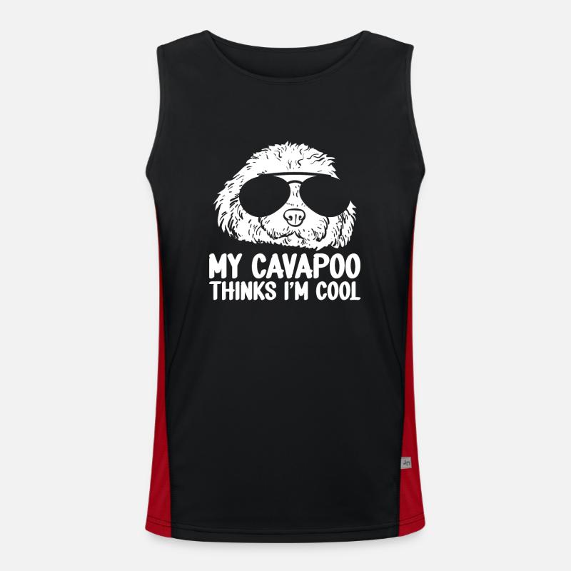 Cavapoo Cavoodle Capoodle Chien Débardeur respirant contrasté Homme 