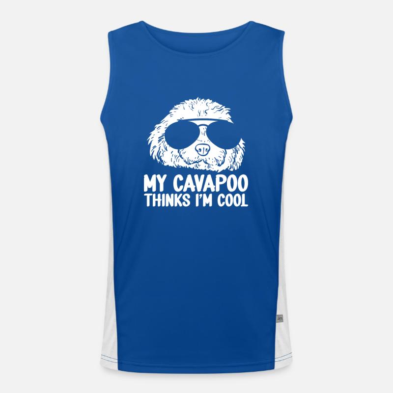 Cavapoo Cavoodle Capoodle Chien Débardeur respirant contrasté Homme 