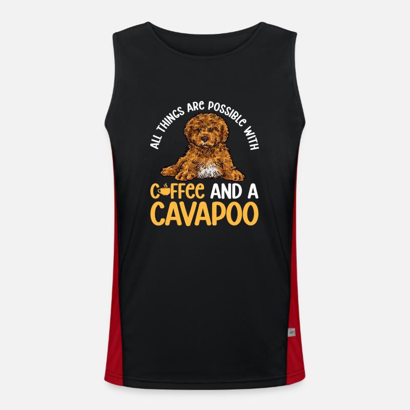 Cavapoo Cavoodle Capoodle Chien Débardeur respirant contrasté Homme 