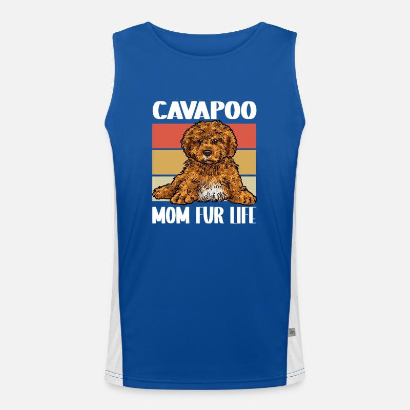 Cavapoo Cavoodle Capoodle Dog Men's Functional Contrast Tank Top 