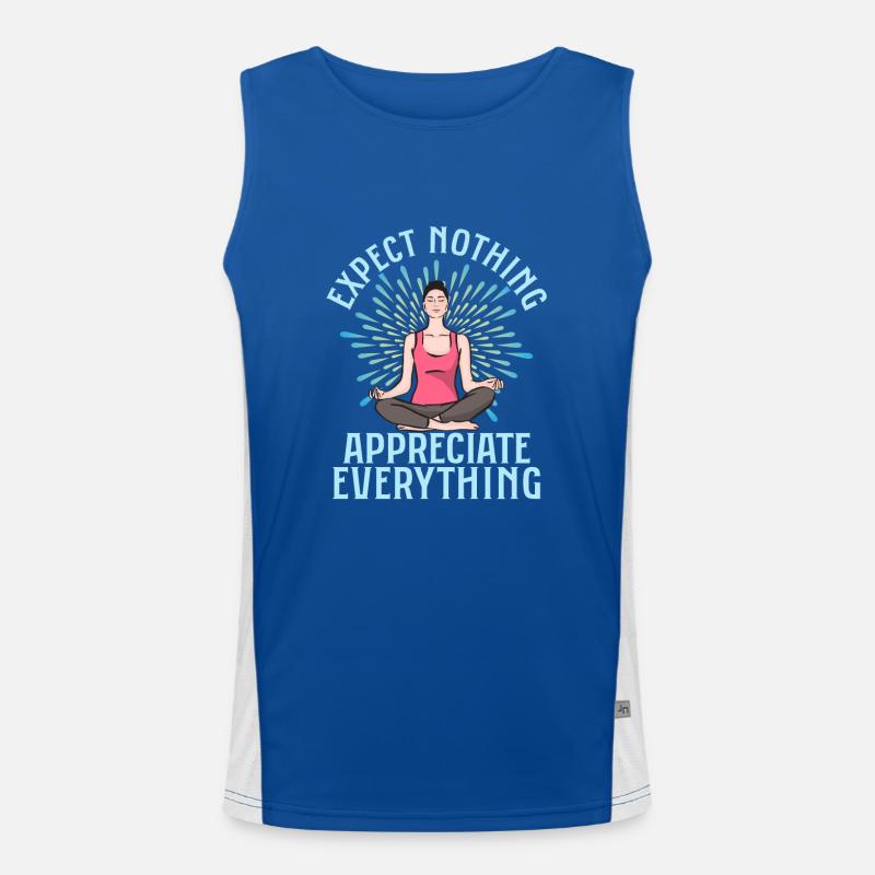 Expect Nothing Appreciate Everything Yoga Instruct Men's Functional Contrast Tank Top 
