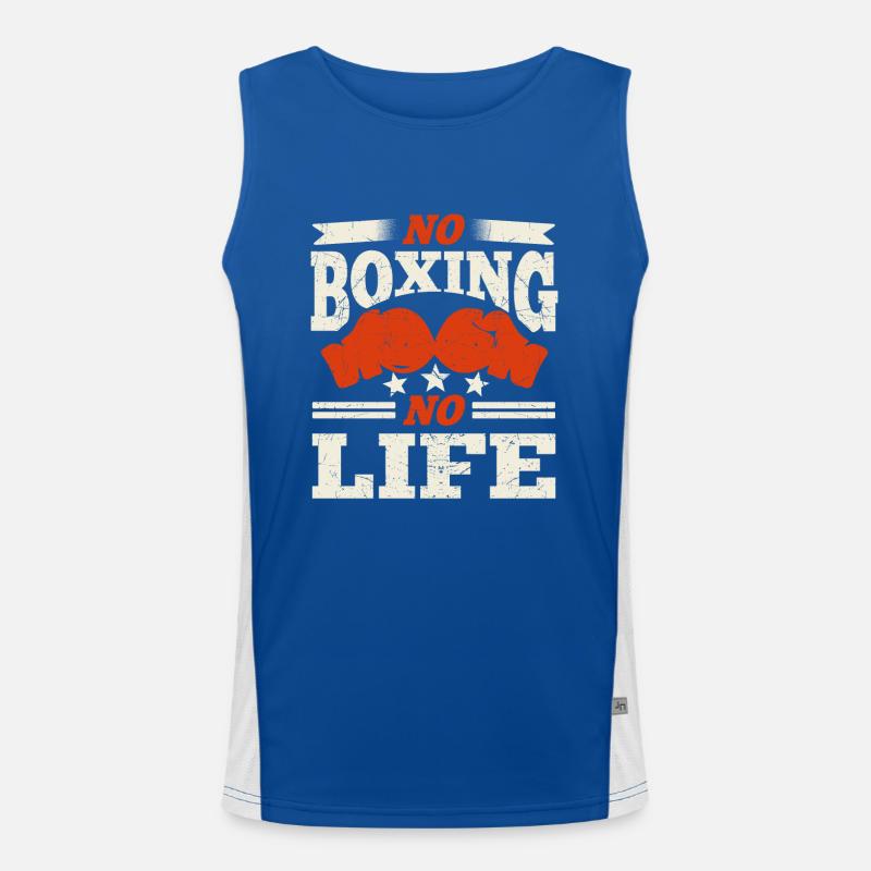 Boxer Citation Pas de boxe Pas de vie Gants de boxe Cadeaux Débardeur respirant contrasté Homme 
