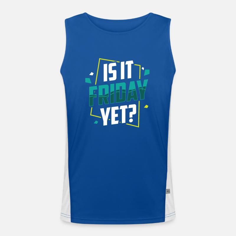 Is it already Friday? Friday Weekend Finally Men's Functional Contrast Tank Top 