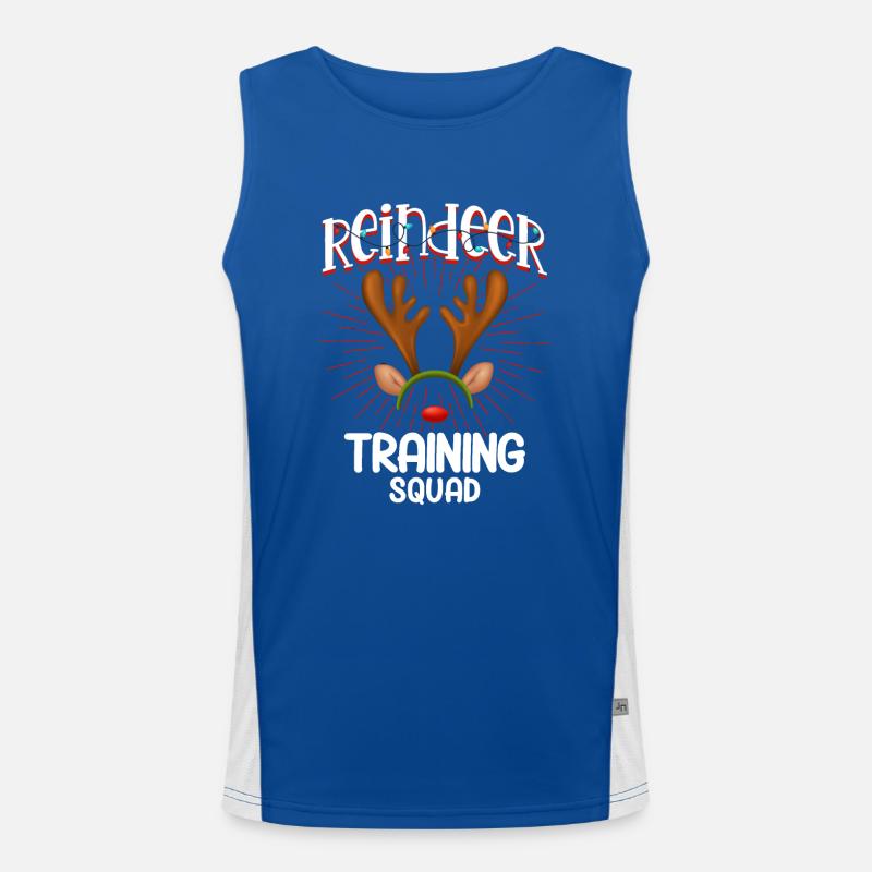 Reindeer Training Squad Funktionelles Kontrast-Tank Top für Männer 