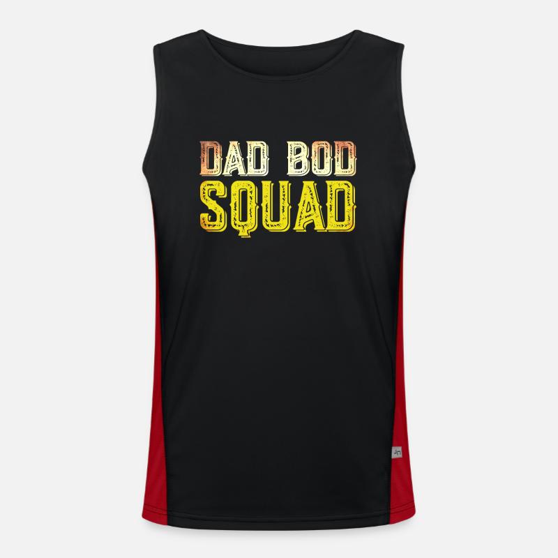 Dad Bod Squad - Men's Functional Contrast Tank Top  - black/red