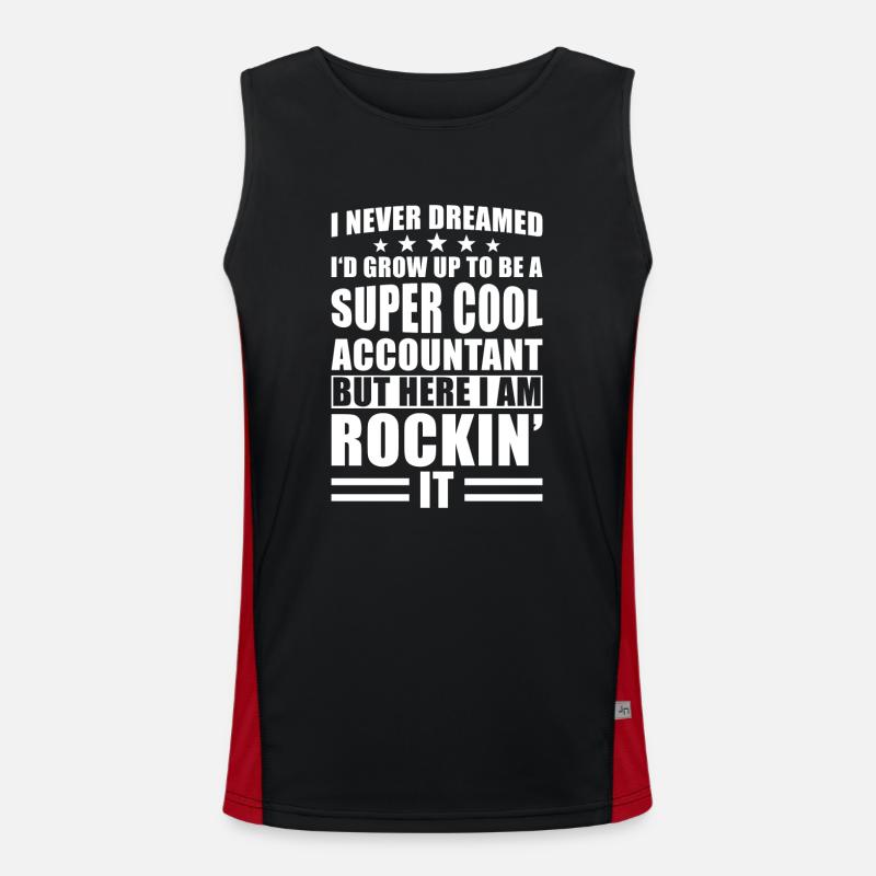 Buchhalter Spruch Funktionelles Kontrast-Tank Top für Männer 