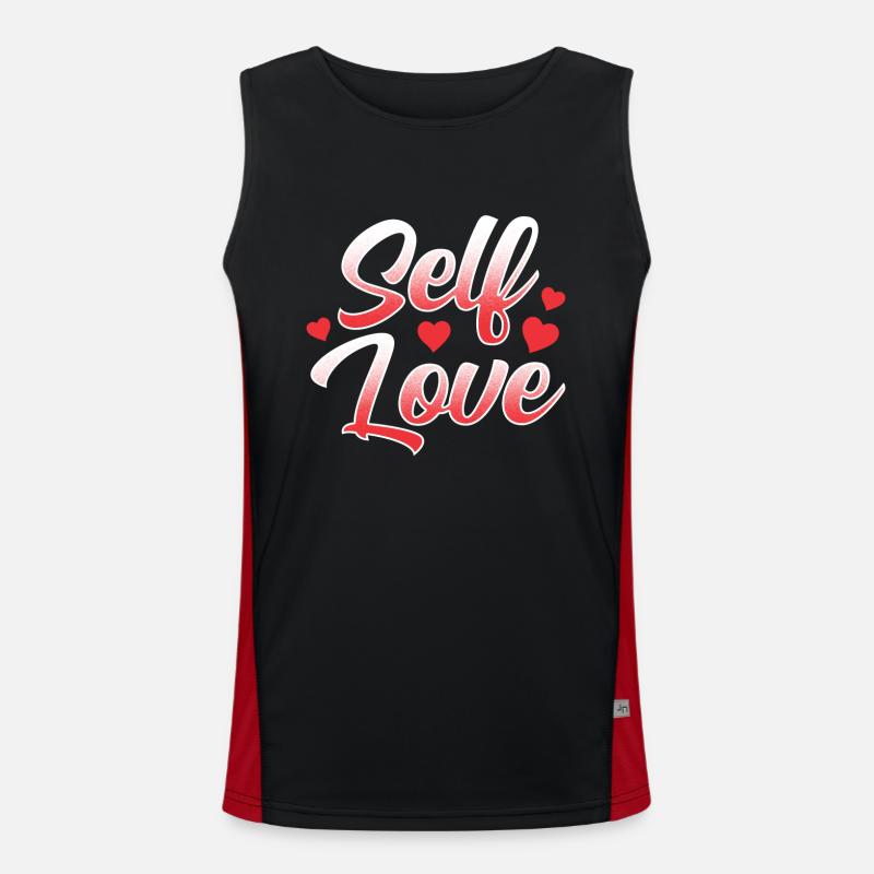 Selbstliebe Süß Positiv Eigenliebe Funktionelles Kontrast-Tank Top für Männer 