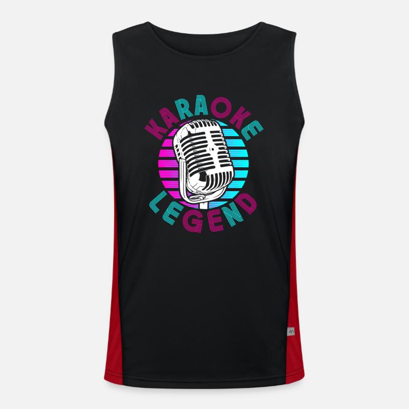Karaoke Singer Karaoke Legend Men's Functional Contrast Tank Top 
