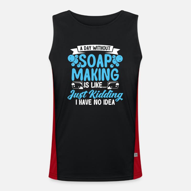 Soap Making Gift Homemade Soap Maker Men's Functional Contrast Tank Top 