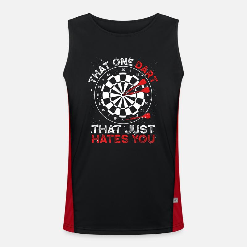 Ein Pfeil Hasst Dich Funktionelles Kontrast-Tank Top für Männer 