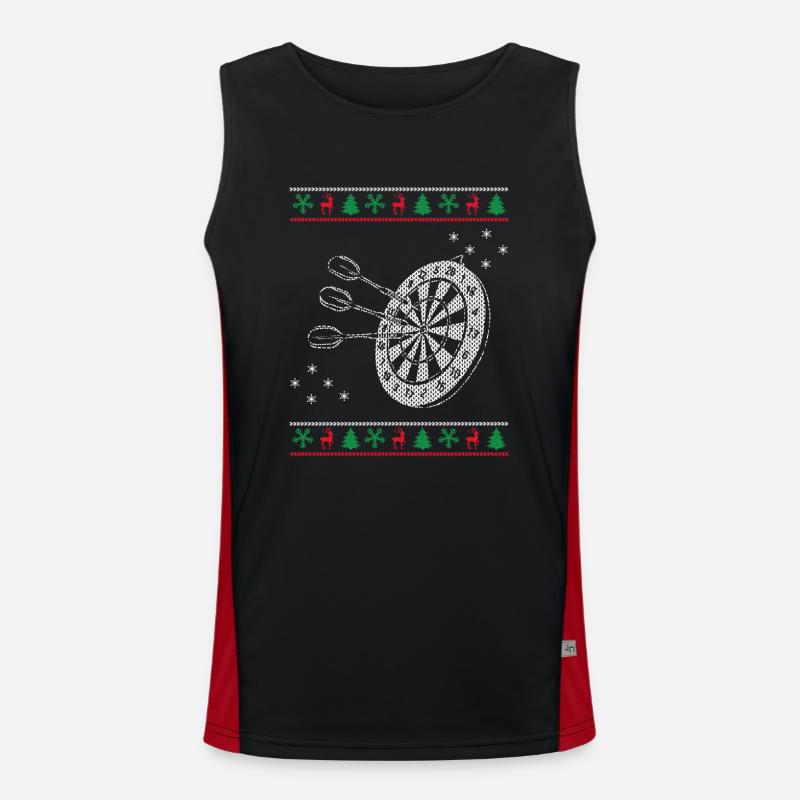 Dartscheibe In Weihnachten Funktionelles Kontrast-Tank Top für Männer 