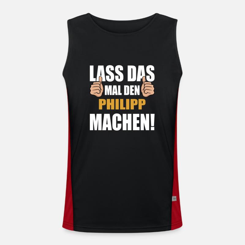 Lass das mal den Philipp machen Funktionelles Kontrast-Tank Top für Männer 