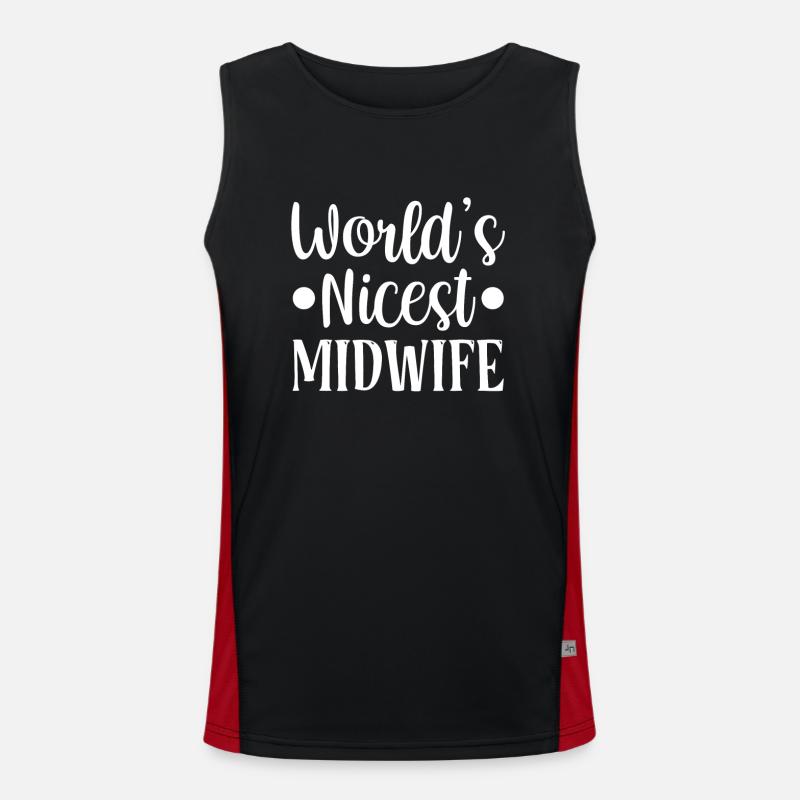 Die Netteste Hebamme Der Welt Beruf Hebammen Funktionelles Kontrast-Tank Top für Männer 