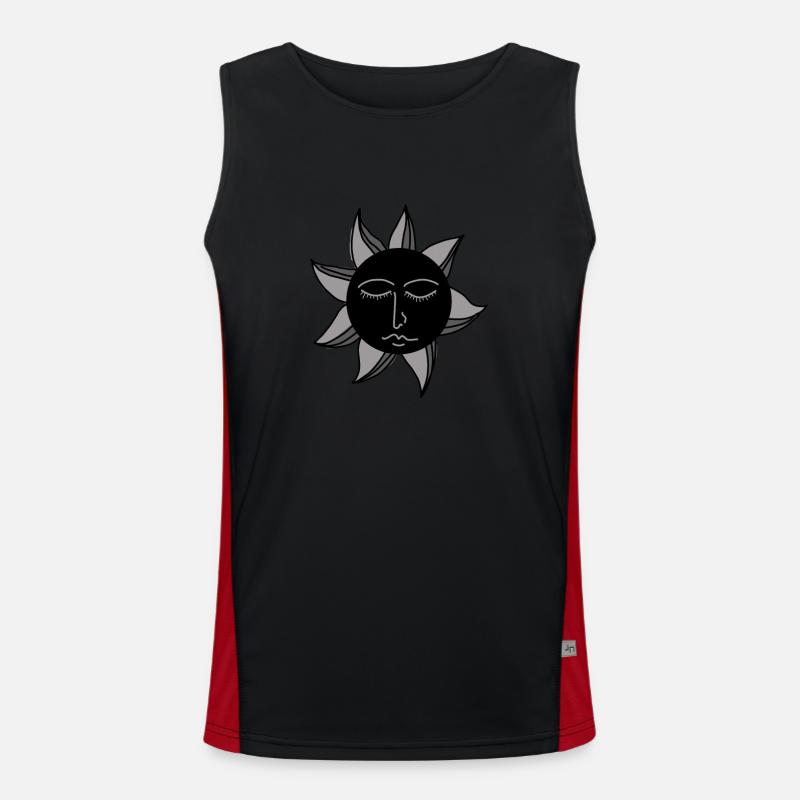 Sonne Gothic Funktionelles Kontrast-Tank Top für Männer 