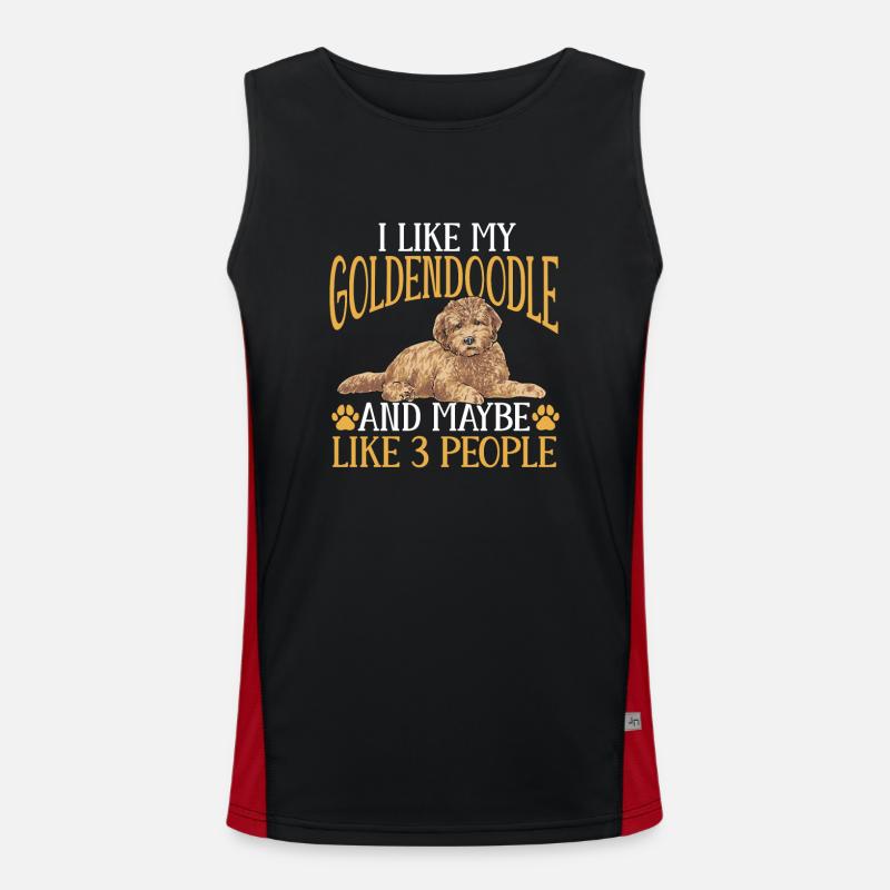 Goldendoodle Doodle Dog Men's Functional Contrast Tank Top 