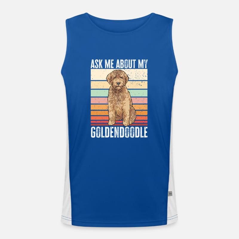 Goldendoodle Doodle Chien Débardeur respirant contrasté Homme 