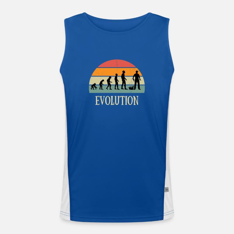 Evolution bricoleur vintage humor DIY man Men's Functional Contrast Tank Top 