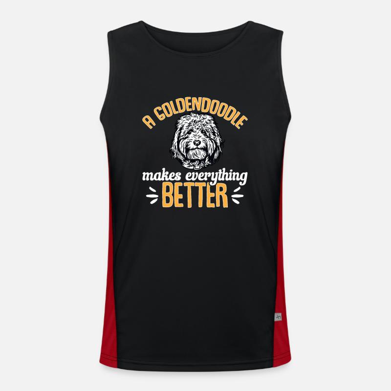 Goldendoodle Doodle Dog Men's Functional Contrast Tank Top 