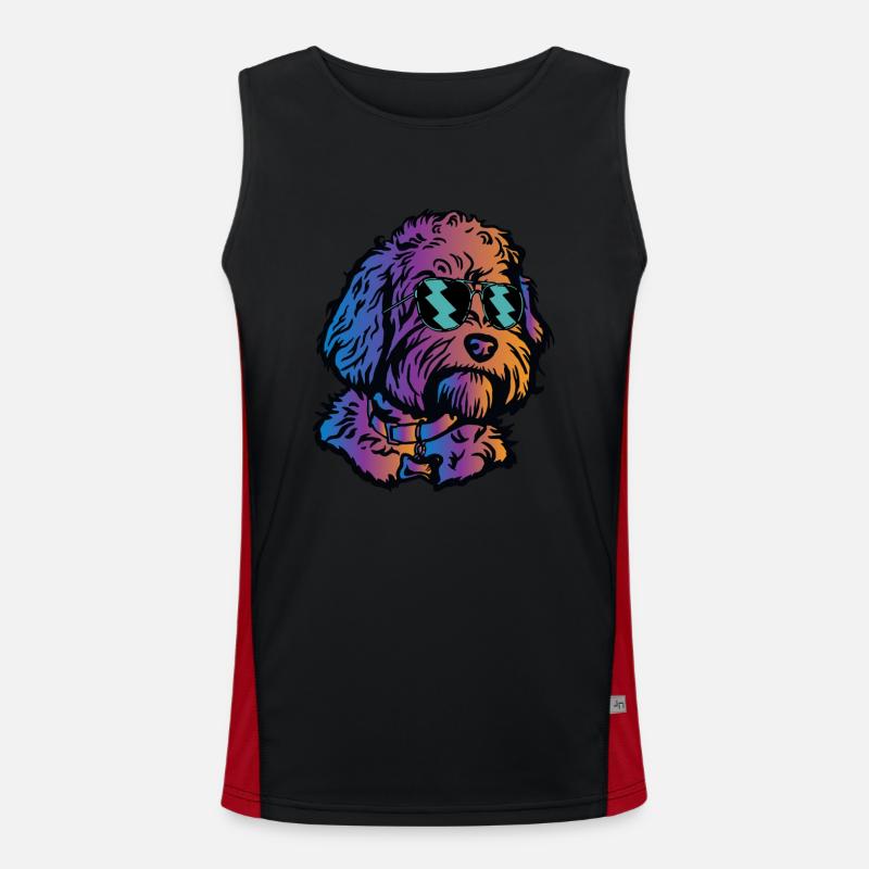 Goldendoodle Doodle Dog Men's Functional Contrast Tank Top 