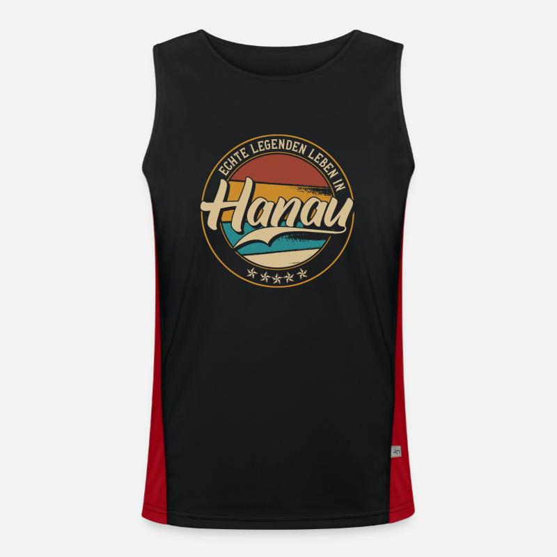 Hanau Echte Legenden leben in Hanauer Funktionelles Kontrast-Tank Top für Männer 