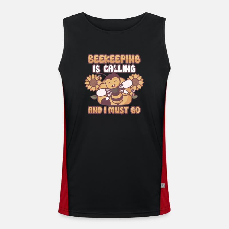 Honey Bee Beekeeping Beekeeper Honeybee Beekeeping Funktionelles Kontrast-Tank Top für Männer 