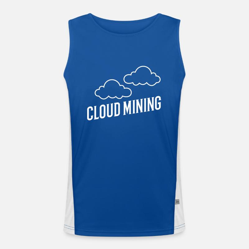 Cloud Mining Funktionelles Kontrast-Tank Top für Männer 