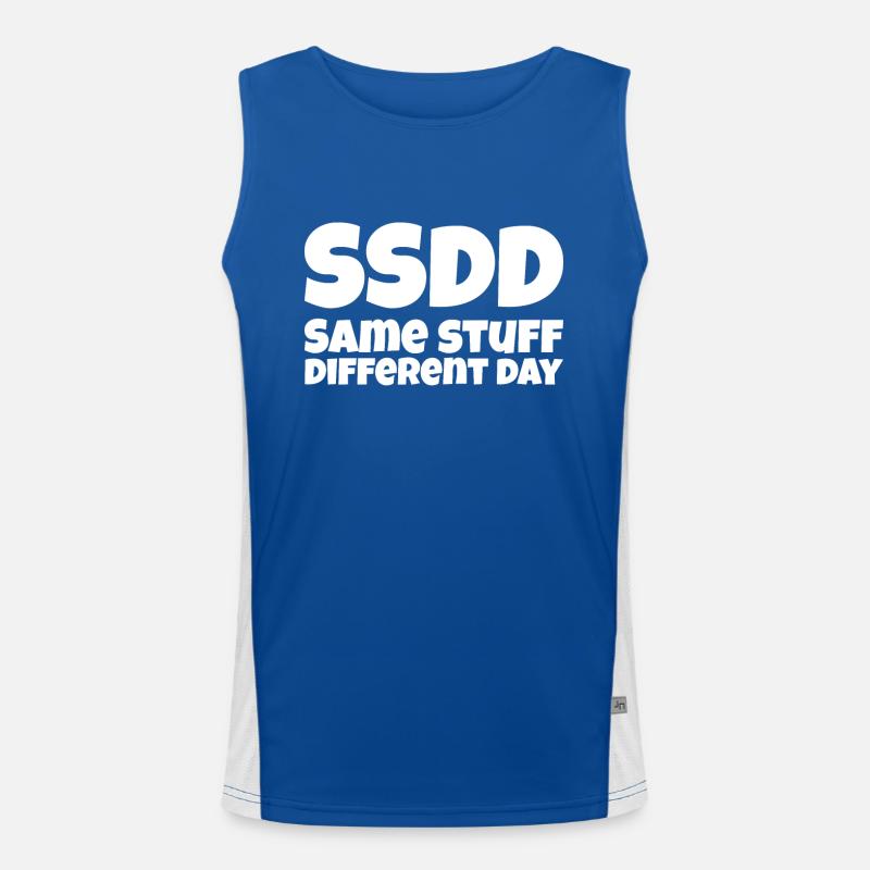 Same stuff different day Funktionelles Kontrast-Tank Top für Männer 