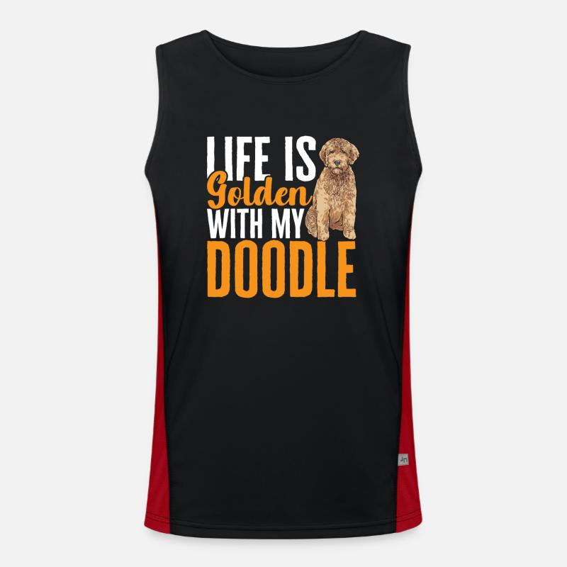 Goldendoodle Doodle Dog Men's Functional Contrast Tank Top 