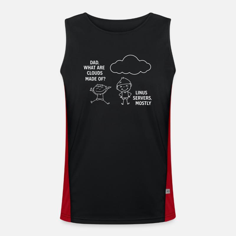 Programming Software Developer Computer Engineer - Men's Functional Contrast Tank Top  - black/red