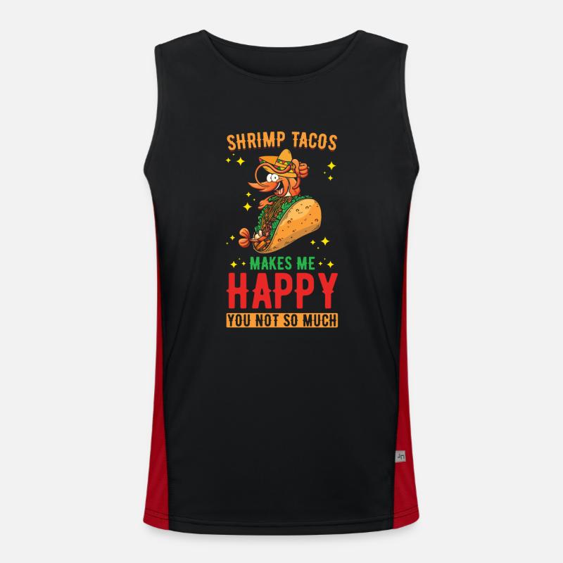Schrimp Tacos Funktionelles Kontrast-Tank Top für Männer 