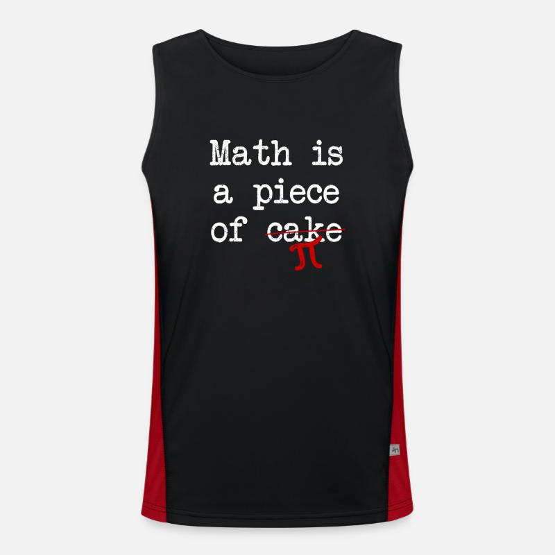 Math est un morceau de gâteau Pi Day drôle 3.14 Math Débardeur respirant contrasté Homme 
