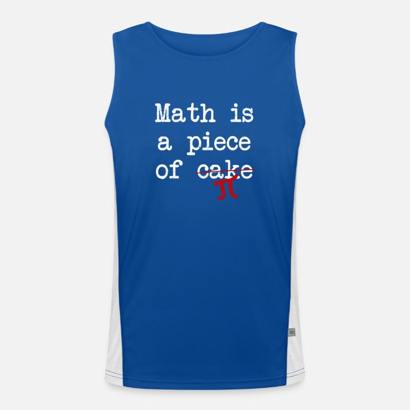 Math est un morceau de gâteau Pi Day drôle 3.14 Math Débardeur respirant contrasté Homme 