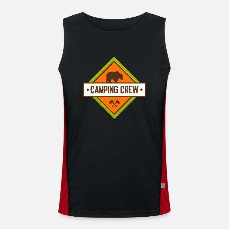 Camping Team Camper Camp Campen Campingplatz Funktionelles Kontrast-Tank Top für Männer 