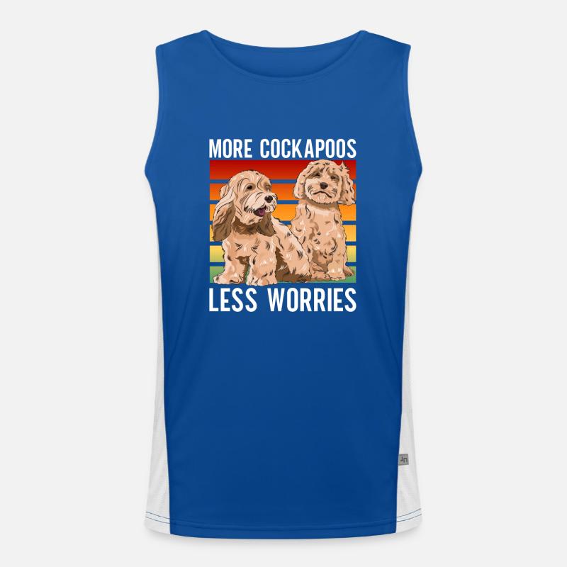 Cockapoo Hund Funktionelles Kontrast-Tank Top für Männer 