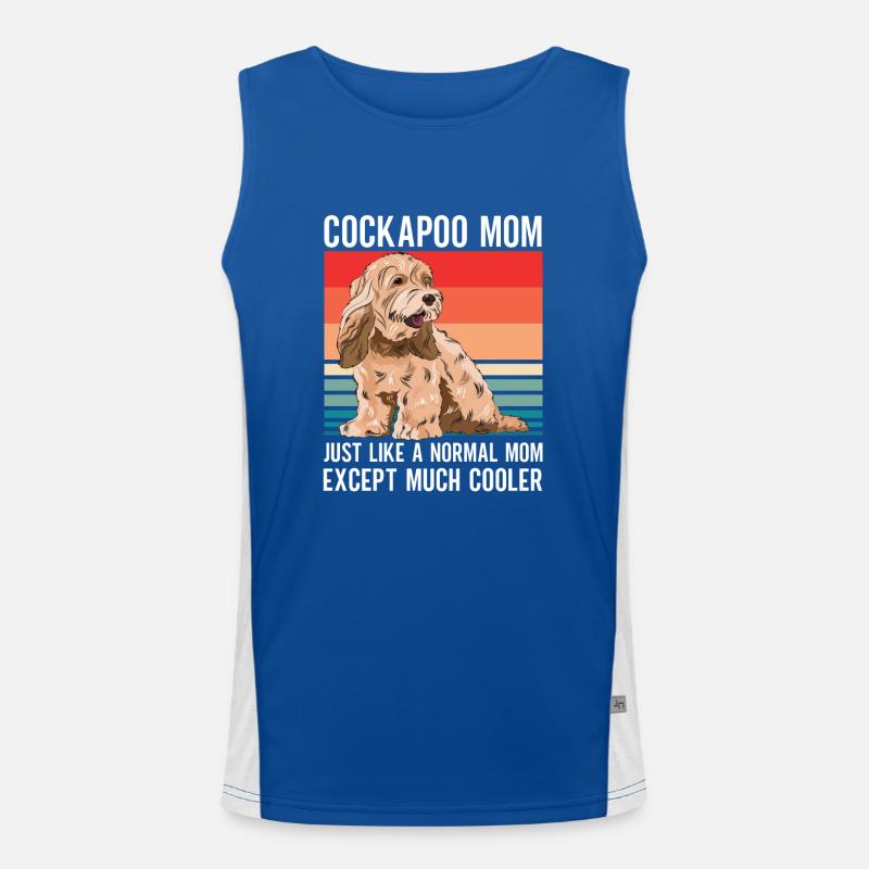 Cockapoo Hund Funktionelles Kontrast-Tank Top für Männer 