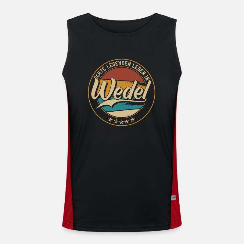 Wedel Echte Legenden leben in Wedeler Funktionelles Kontrast-Tank Top für Männer 