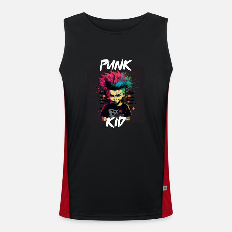 Graffiti Style - Cooles Punk Kind 6 Funktionelles Kontrast-Tank Top für Männer 